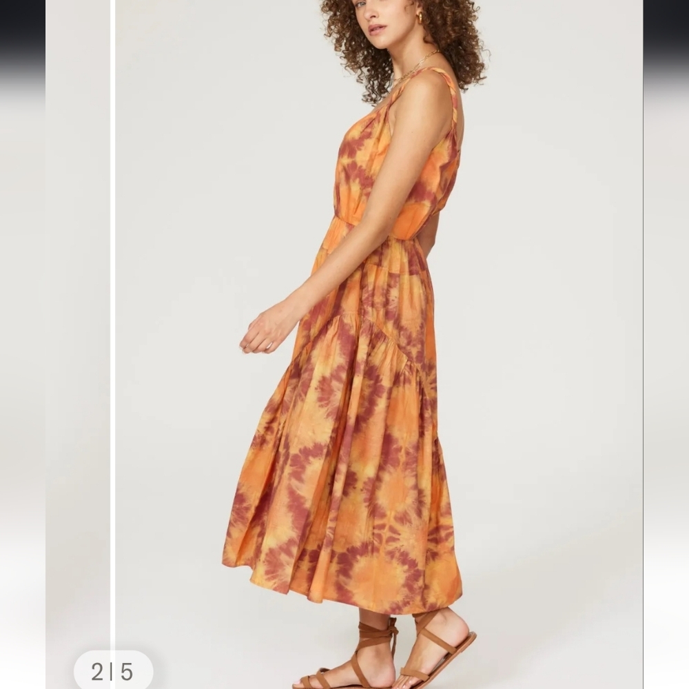 Ulla Johnson Valentina Braided Tie-Belt Midi Dres… - image 2